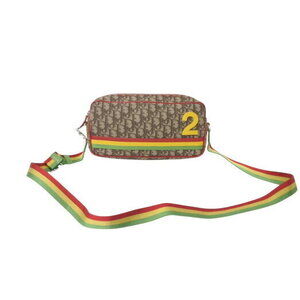 Christian Dior shoulder bag Trotter Rasta canvas leather